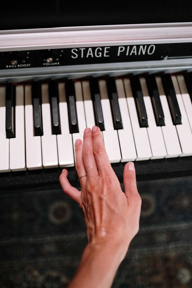 Person playing piano
