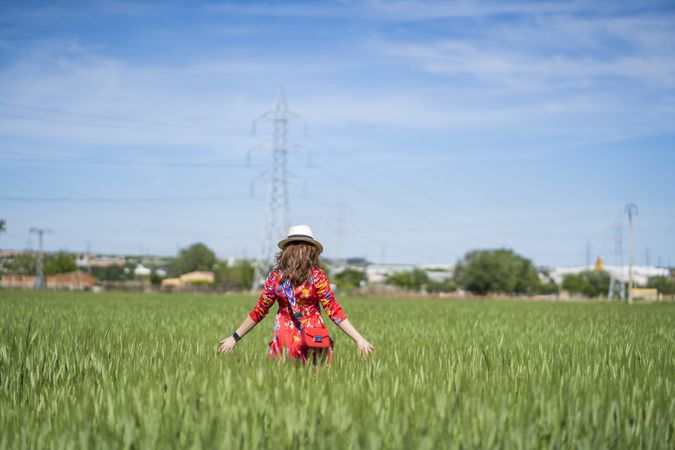 Woman standing in field
