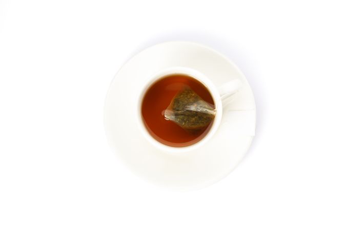 Cup of tea isolated on blank background
