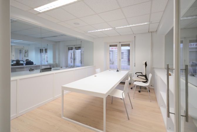 Empty bright meeting room
