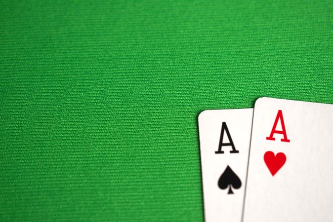 two aces poker card