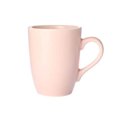 Empty ceramic cup isolated on blank background