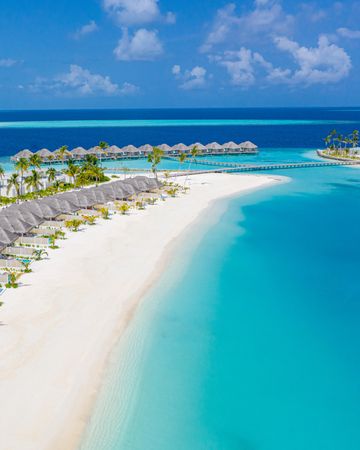 Idyllic beach resort in the Maldives