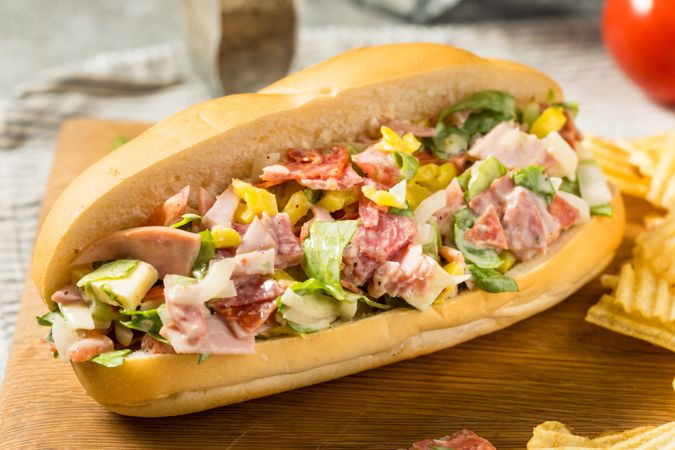 Trendy Homemade Chopped Italian Sub Sandwich