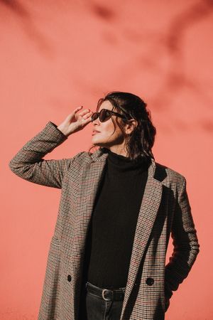 stylish lady in sunglasses
