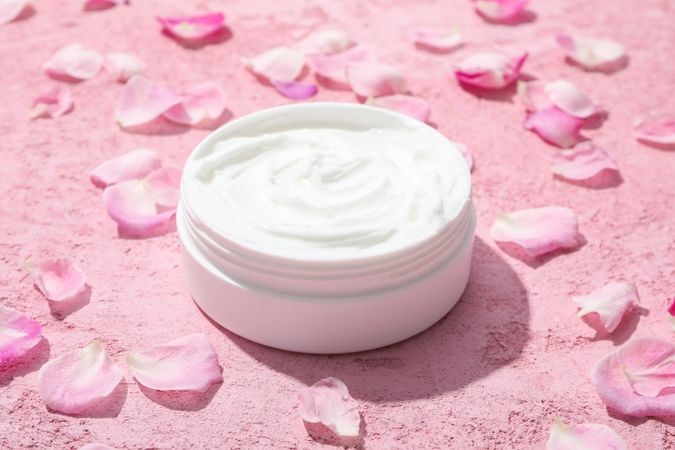 Concept of skin and body care, cream cosmetic