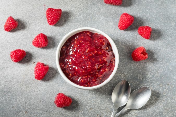 Sweet Organic Red Raspberry Preserves Jam