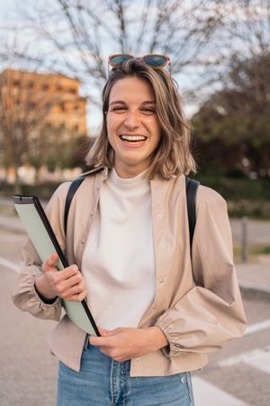 portrait of a smiling student.