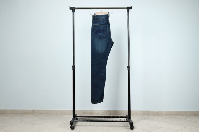 Concept of jeans, casual clothes concept, jeans as daily wear