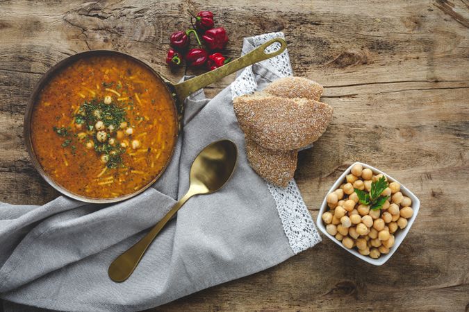 Traditional Harira soup for Ramadan