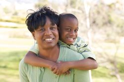 Happy Woman and Child