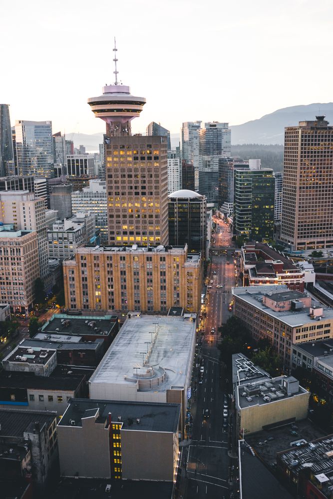 City view of Vancouver, BC, Canada