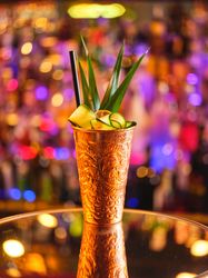 Moscow mule cocktail in bar