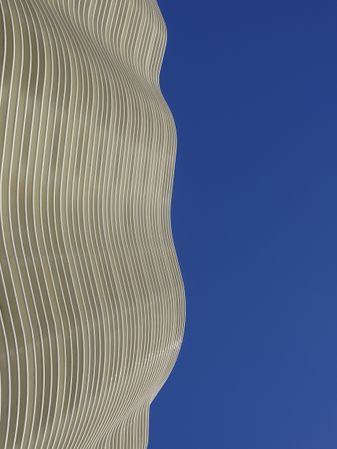 The wavey skyline of a modern building, Monaco