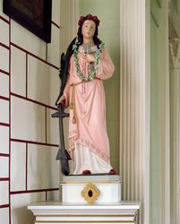 St. Philomena Roman Catholic Church statue detail