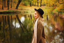 Woman during autumn season