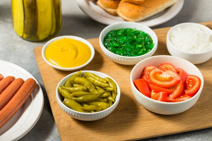 Chicago Style Hot Dog Ingredients
