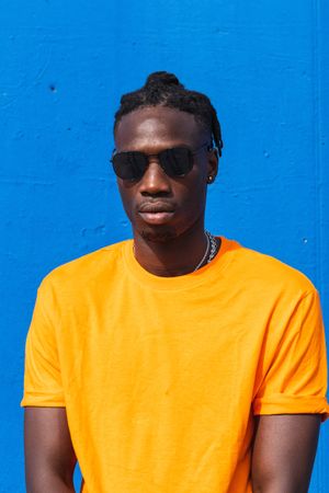 Modern hipster Black man in sunglasses