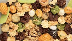 Selection of kue kering Indonesian cookies