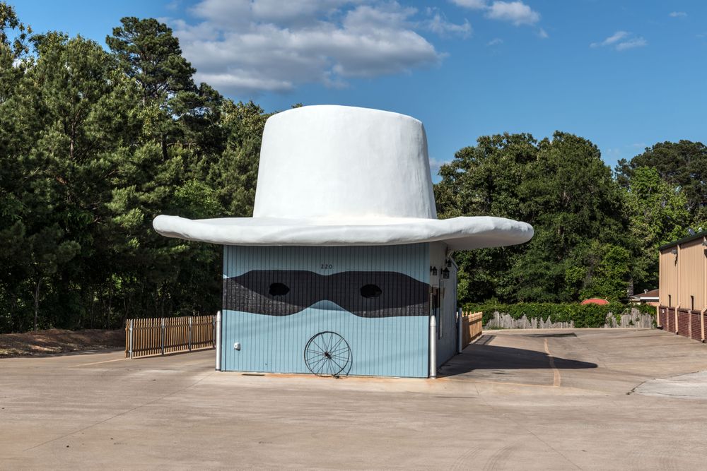 "The Lone Ranger" figure at Kickerz Coffee drive store in Tyler, Texas