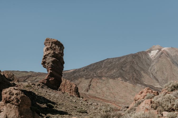 Path to hill in dry land