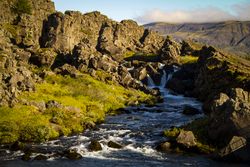 Hrafnagjá Waterfall Iceland