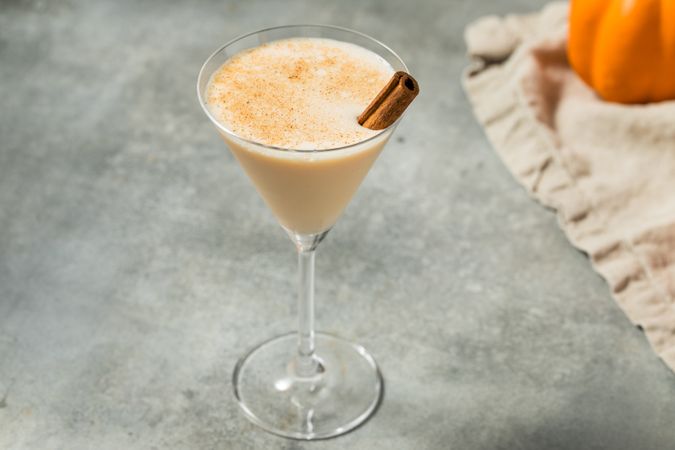 Boozy Cold Pumpkin Spice Martini Cocktail