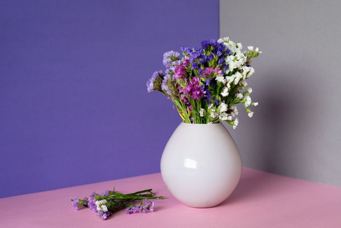 Multicolor sea lavender flowers bouquet