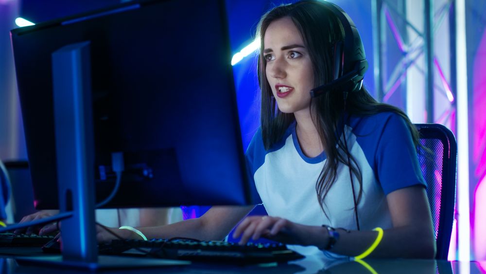 Professional Gamer and Her Team Participate in eSport Cyber Games Tournament.