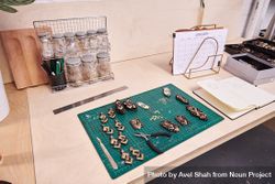 The desk of a jewelry designer 5zdqkb