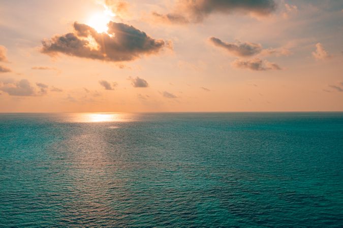 Landscape shot of beautiful sky in the Maldives