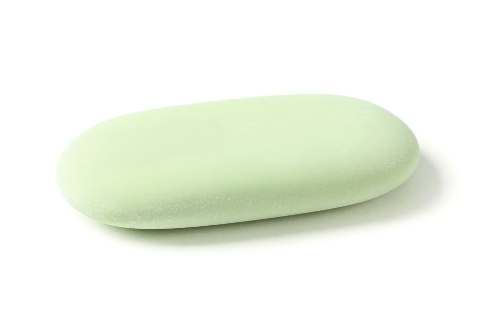 Color eraser with space for text isolated on studio background, closeup
