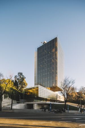 Multi storey building with parking on the ground floor
