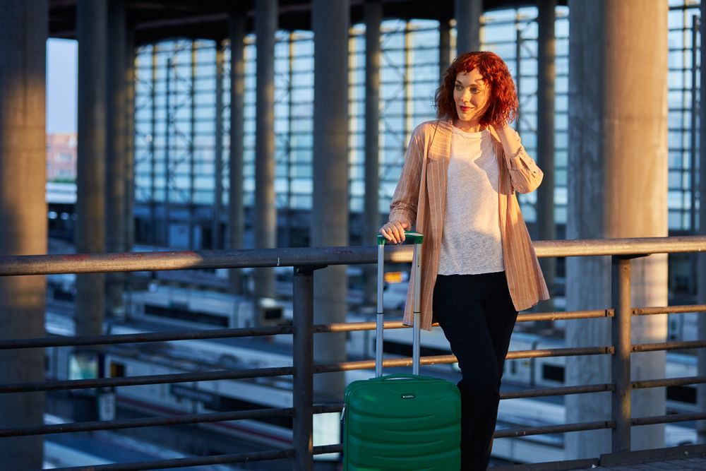 young female at station