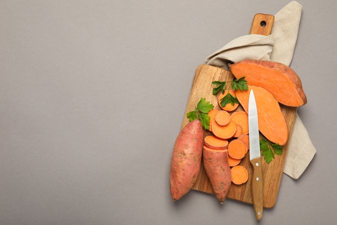 Sweet potato, concept of healthy food, vegetables