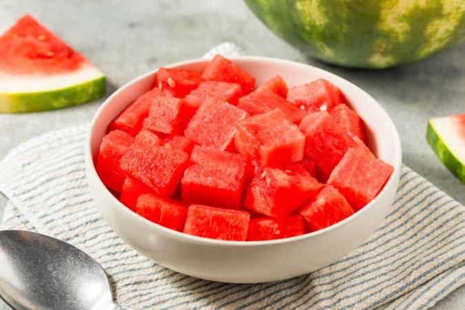 Organic Raw Red Watermelon Cubes