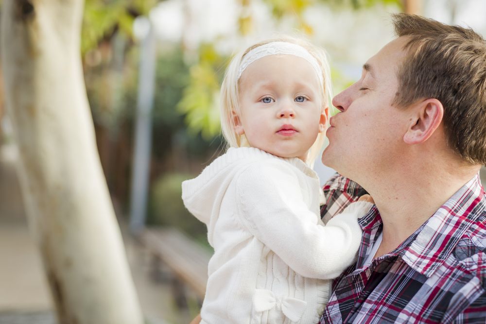 Adorable Little Girl with Her Daddy Portrait