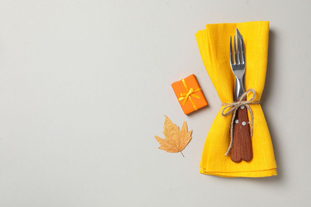 Fall season, autumn time, table setting for fall season