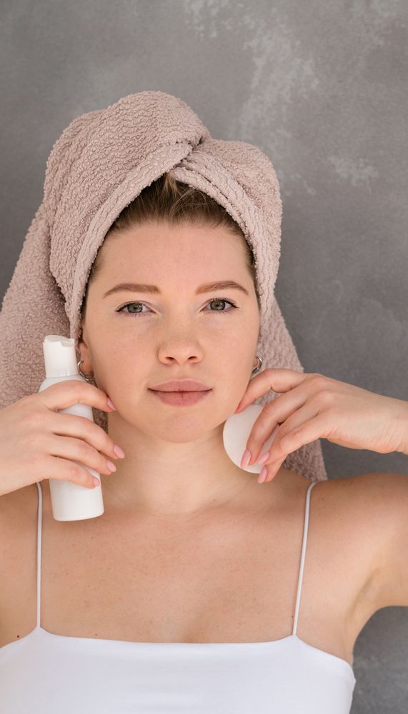 Applying toner after a shower