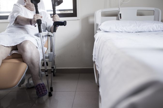 Mature woman hospitalized