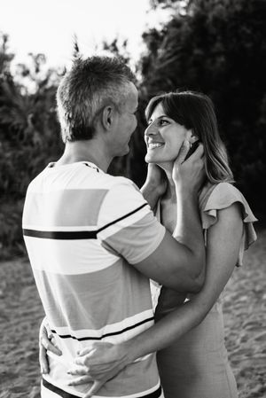 Happy couple looking at each other