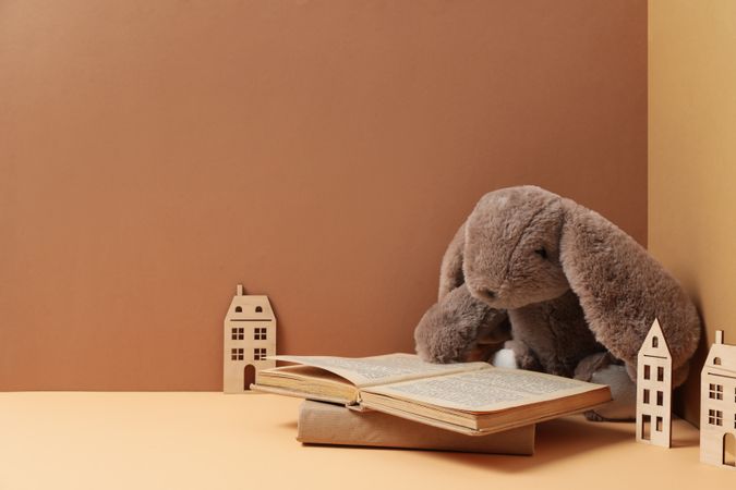 Concept of baby book, space for text