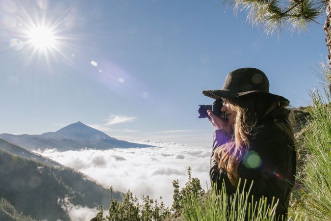 Photographer on top of the hill