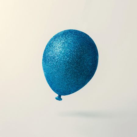 Blue glitter balloon