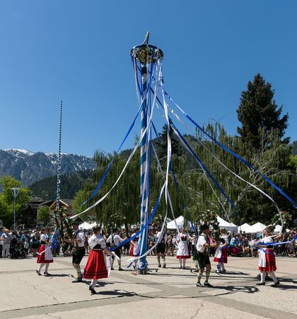 Scene at the Bavarian Celebration of Spring festival in Leavenworth, Washington