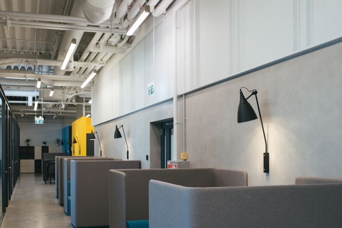 Empty simple cafeteria interior
