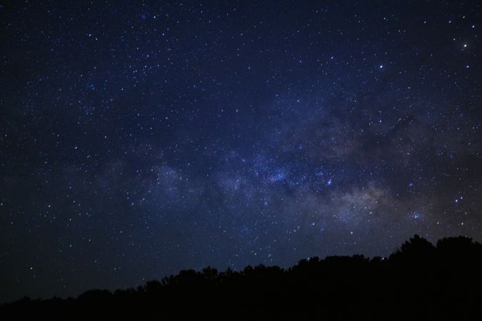 Milky way galaxy at Phu Hin Rong Kla National Park in Phitsanulok, Thailand