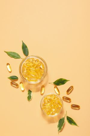 Immunity support capsules - Omega, health care concept