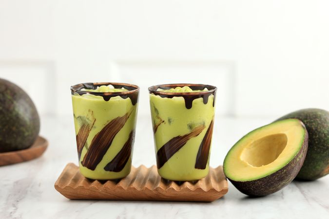 Jus Alpukat, Iced Avocado Juice with Chocolate Milk Syrup
