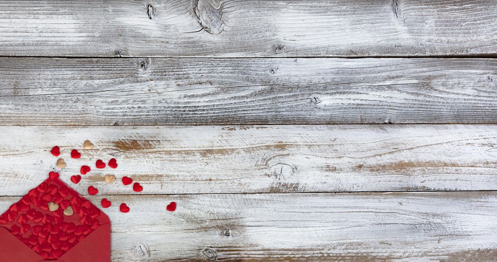 Valentine’s Day with pouring hearts